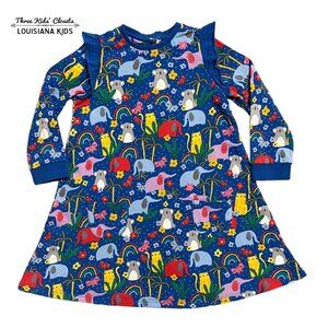 Mini Club By Boots 4-5Y Rainbows & Animals Dress